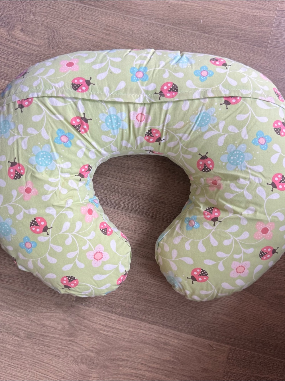Boppy Green Floral & Ladybug U-Shaped Nursing/Support Pillow
